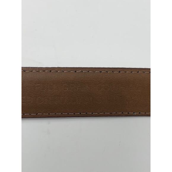 Perry Ellis Men's Portfolio Brown Leather Belt 38/95 Silver Buckel - Picture 8 of 10